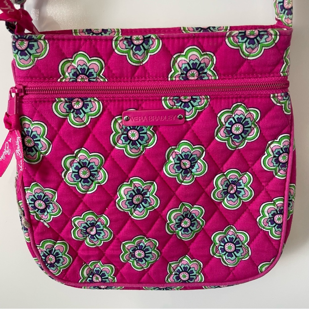 Vera Bradley “Pink Swirls Flower” Crossbody Bag - Picture 1 of 10